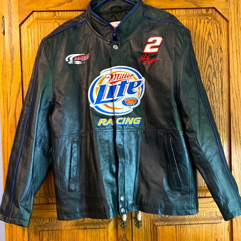 Miller Lite Racing, Leather Jacket, 2 Rusty Wallace … Gem
